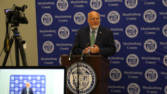 Photos of the CDC director visiting Charlotte in July 2020.