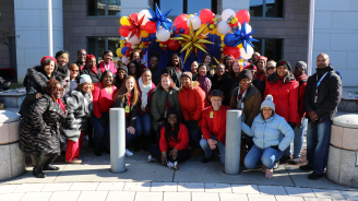 Familes celebration National Adoption Day 2022